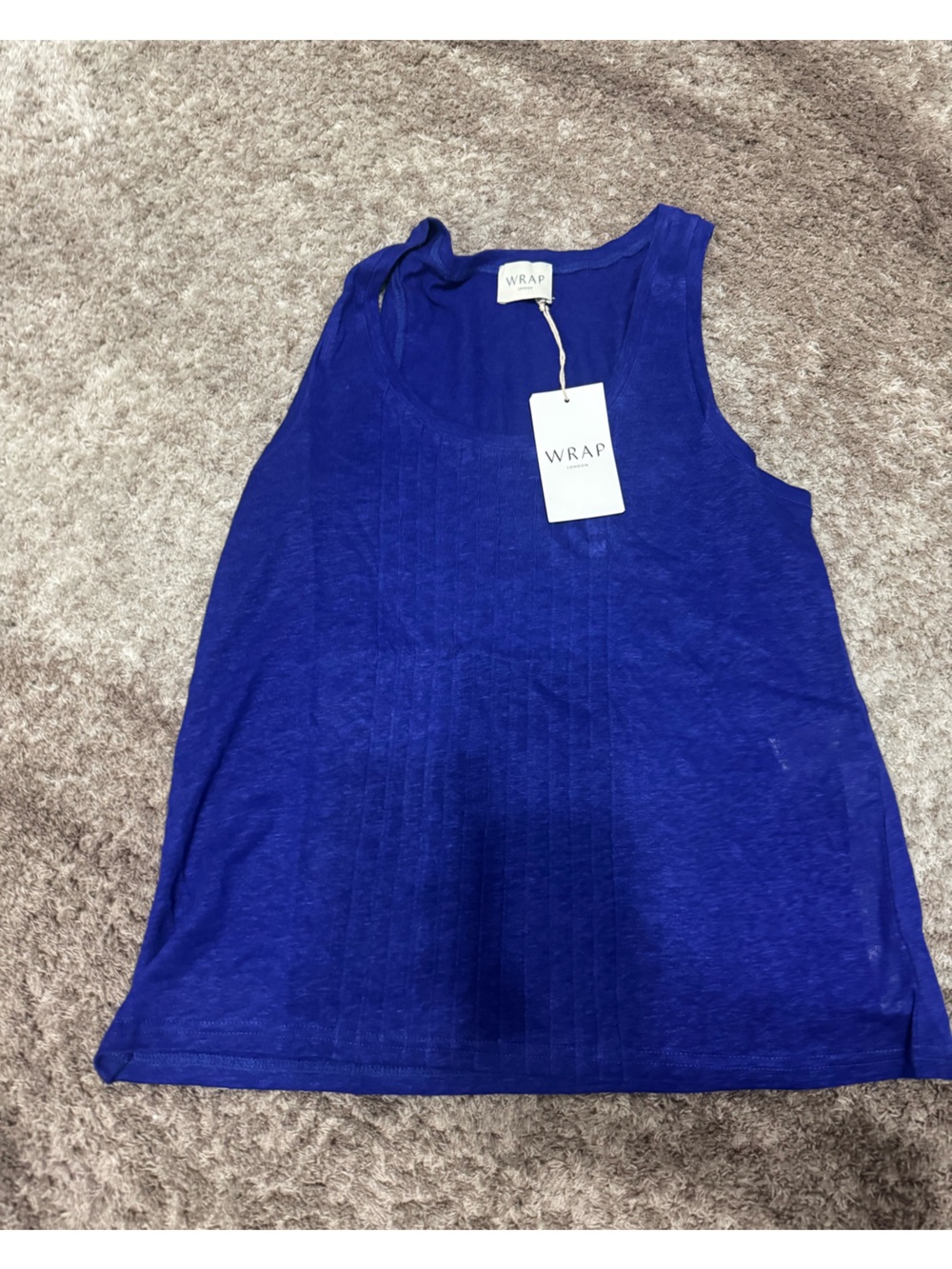 wrap london blue tank top